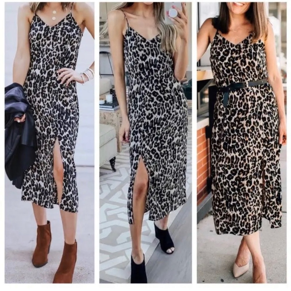 Midi-Maxi Cheetah Dress M with slit
